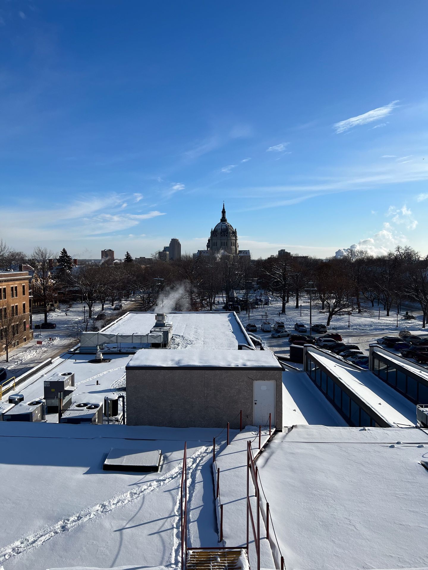 St. Paul rooftops, serviced by Minn Mechanical Contractors LLC